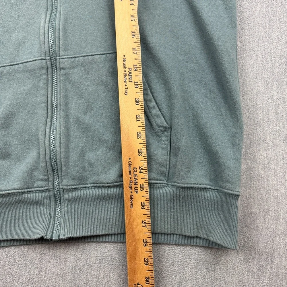 The North Face Jacket Men Large Green Heritage Patch Full Zip Hoodie Fleece Coat
